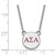 Image of 18" Sterling Silver Alpha Sigma Alpha X-Small Pendant Necklace LogoArt SS027ASI-18