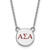 Image of 18" Sterling Silver Alpha Sigma Alpha X-Small Pendant Necklace LogoArt SS027ASI-18
