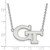 Image of 18" Sterling Silver Georgia Institute of Tech Large Pendant w/ Necklace by LogoArt