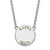 Image of 18" Sterling Silver Kappa Delta Small Enamel Pendant Necklace by LogoArt SS015KD-18