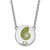 Image of 18" Sterling Silver Kappa Delta Small Enamel Pendant Necklace by LogoArt SS045KD-18