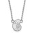 Image of 18" Sterling Silver Kappa Delta X-Small Pendant w/ Necklace by LogoArt (SS039KD-18)