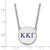 Image of 18" Sterling Silver Kappa Kappa Gamma Small Pendant Necklace by LogoArt SS028KKG-18