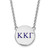 Image of 18" Sterling Silver Kappa Kappa Gamma Small Pendant Necklace by LogoArt SS028KKG-18