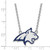 Image of 18" Sterling Silver Montana State U Large enamel Pendant w/ Necklace by LogoArt