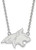 Image of 18" Sterling Silver Montana State University Large Pendant w/ Necklace by LogoArt
