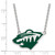 18" Sterling Silver NHL Minnesota Wild Large Enamel Pendant w/ Necklace by LogoArt