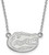 Image of 18" Sterling Silver University of Florida Small Pendant Necklace LogoArt SS015UFL-18