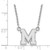 Image of 18" Sterling Silver University of Memphis Small Pendant Necklace LogoArt SS038UMP-18