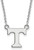 Image of 18" Sterling Silver University of Tennessee Sm Pendant Necklace LogoArt SS015UTN-18
