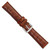 18mm 6.75" Brown Alligator Style Grain Leather Silver-tone Buckle Watch Band