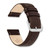 Image of 18mm 6.75" Short Brown Lizard Style Grain Leather Silver-tone Buckle Watch Band