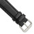 Image of 18mm 7.5" Black Lizard Style Grain Leather Silver-tone Buckle Watch Band