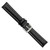 Image of 18mm 7.5" Black Oil Tanned Leather Silver-tone Buckle Watch Band