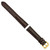 Image of 18mm 7.5" Brown Matte Alligator Style Grain Leather Gold-tone Buckle Watch Band