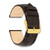 Image of 18mm 7.5" Brown Matte Alligator Style Grain Leather Gold-tone Buckle Watch Band