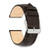 Image of 18mm 7.5" Brown Matte Gator Style Grain Leather Silver-tone Buckle Watch Band