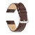 Image of 18mm 7.5" Brown Ostrich Style Grain Leather Silver-tone Buckle Watch Band