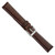 Image of 18mm 7.5" Brown Sport Leather White Stitch Silver-tone Buckle Watch Band