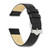 Image of 18mm 7.5" Flat Black Leather Silver-tone Buckle Watch Band