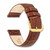 Image of 18mm 7.5" Havana Alligator Style Leather Gold-tone Buckle Watch Band