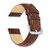 Image of 18mm 7.5" Havana Leather Chrono Silver-tone Buckle Watch Band
