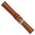 Image of 18mm 7.5" Matte Alligator Style Grain Leather Silver-tone Buckle Watch Band