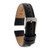 Image of 18mm 7.75" Black Matte Gator Style Grain Calfskin Leather Watch Band