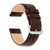 Image of 18mm 8.5" Long Brown Alligator Style Grain Leather Silver-tone Buckle Watch Band