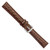 Image of 18mm 8.5" Long Brown Alligator Style Grain Leather Silver-tone Buckle Watch Band