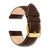 Image of 18mm 8.5" Long Brown Leather White Stitch Gold-tone Buckle Watch Band