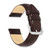 Image of 18mm 8.5" Long Brown Smooth Leather Silver-tone Buckle Watch Band