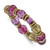 1928 Jewelry - Gold-tone Purple Crystal Stretch Bracelet