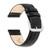 Image of 19mm 7.5" Black Alligator Style Leather Silver-tone Buckle Watch Band