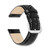 Image of 19mm 7.5" Black Croc Style Leather Dark Stitch Silver-tone Buckle Watch Band