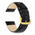 Image of 19mm 7.5" Black Crocodile Style Leather Chrono Gold-tone Buckle Watch Band
