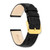 19mm 7.5 inch Black Genuine Crocodile Leather Gold-tone Buckle Watch Band