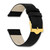 Image of 19mm 7.5" Black Suede Leather Gold-tone Buckle Buckle Watch Band