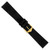 Image of 19mm 7.5" Black Suede Leather Gold-tone Buckle Buckle Watch Band