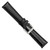 Image of 19mm 7.5" Black Teju Lizard Style Grain Leather Silver-tone Buckle Watch Band