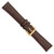 Image of 19mm 7.5" Brown Lizard Style Grain Leather Gold-tone Buckle Watch Band