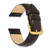 Image of 19mm 7.5" Brown Smooth Leather Chrono Gold-tone Buckle Watch Band