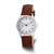 Image of 19mm 7.5" Havana Teju Lizard Style Grain Leather Gold-tone Buckle Watch Band