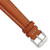 Image of 19mm 7.5" Saddle Oil Tanned Leather Silver-tone Buckle Watch Band