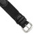 Image of 19mm 7.75" Black Army Style Fabric Leather Silver-tone Buckle Watch Band