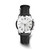 Image of 19mm 7.75" Black Glove Leather Silver-tone Buckle Watch Band