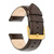 Image of 19mm 7.75" Brown Glove Leather Gold-tone Buckle Watch Band