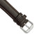 Image of 19mm 8.5" Long Brown Smooth Leather Silver-tone Buckle Watch Band