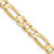 Image of 20" 10K Yellow Gold 4.5mm Light Concave Figaro Chain Necklace