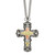 20 inch Landstroms Mt Rushmore Black Hills 925 & 12K Gold Antiqued Cross Necklace
